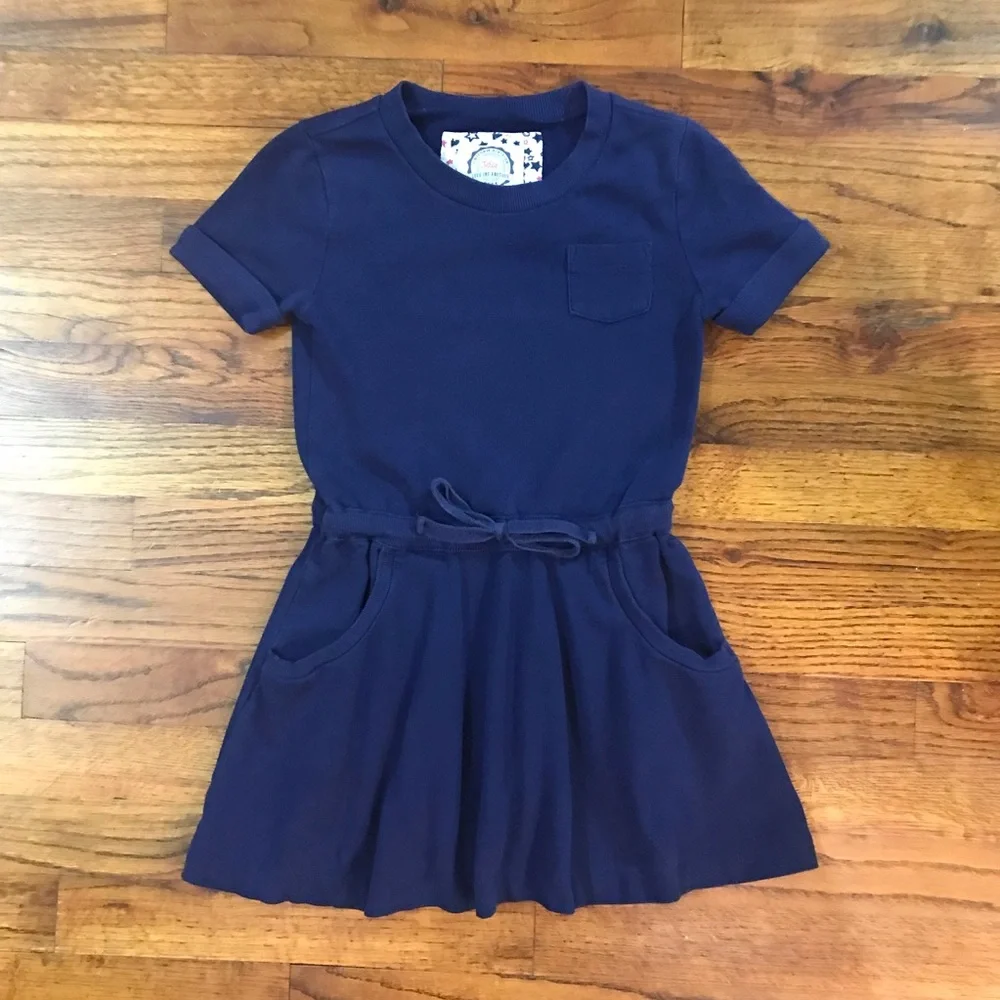 Girls Justice Navy Blue School Uniform Dress w/ Pockets 6 / 7 Small 60% Cotton 4